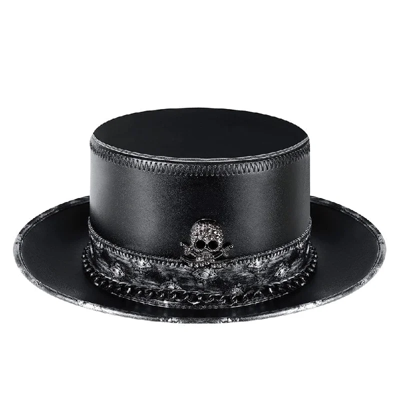Waterproof Fishing HatsMen's Steampunk Nailed Faux Leather Hat
