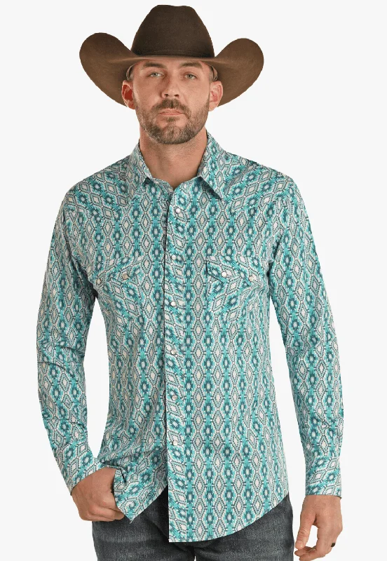 Men's French-Cuff Shirts for a Sophisticated EdgeRock & Roll Mens Snap Long Sleeve Shirt