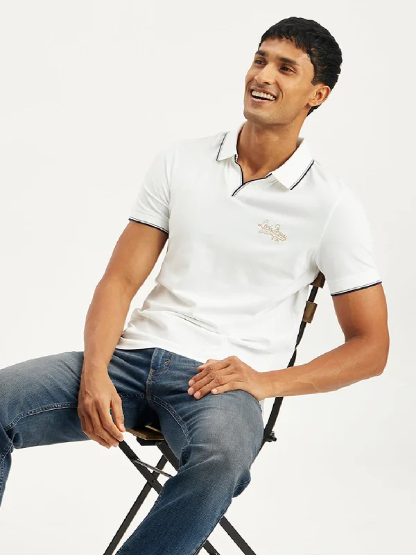 Men's Shirts with Scoop NecksMen's Solid Slim Fit Polo T-Shirt