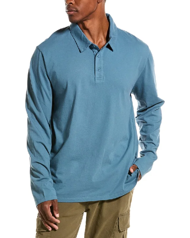 Men's Shirts with Rounded HemlinesVince Garment Dye Polo Shirt