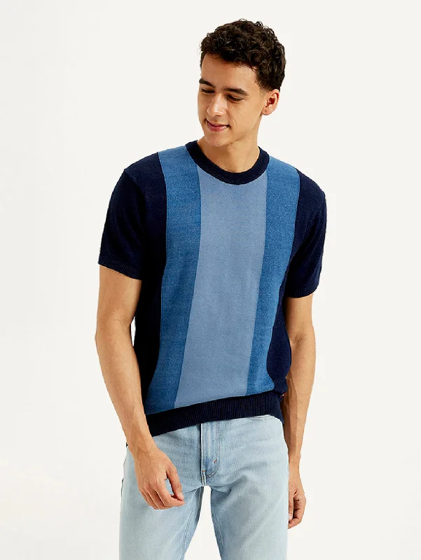 Men's Shirts with Embellished CollarsMen's Colorblock Slim Fit T-shirt