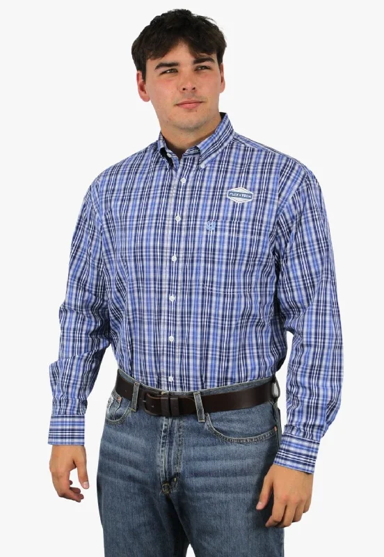 Breathable Men's Linen ShirtsRough Stock Mens Plaid Long Sleeve Shirt