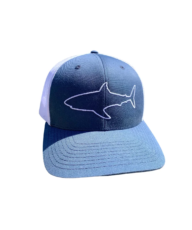 Fashionable Bucket Hats for WomenShark Outline Structured Adjustable Hat
