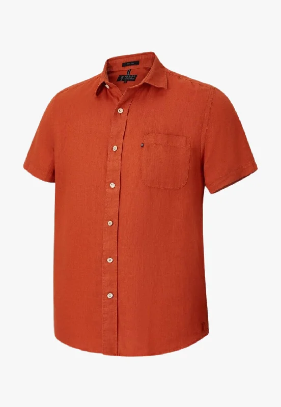 Men's Moisture-Wicking Shirts for All-Day ComfortPilbara Mens Linen Short Sleeve Shirt