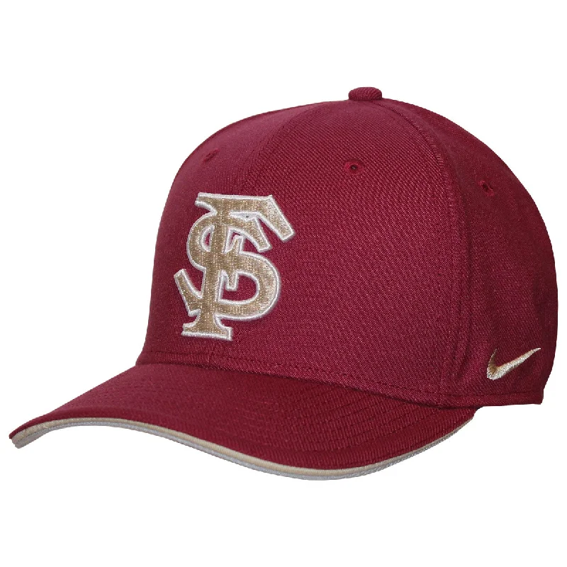 Adjustable Baseball Caps for KidsNike Interlocking FS Coaches Dri-fit Structured Swooshflex Baseball Cap - Garnet
