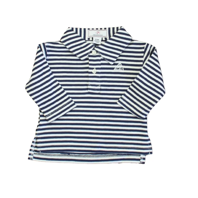 Men's Casual Friday Shirts for Relaxed Office DaysClassic Prep Boys Medieval Blue | Bright White Rugby Shirt