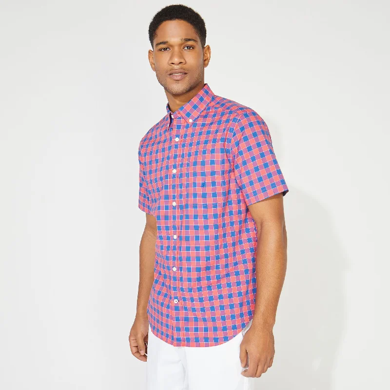 Versatile Men's Short-Sleeve ShirtsNautica Mens Big & Tall Plaid Short Sleeve Shirt