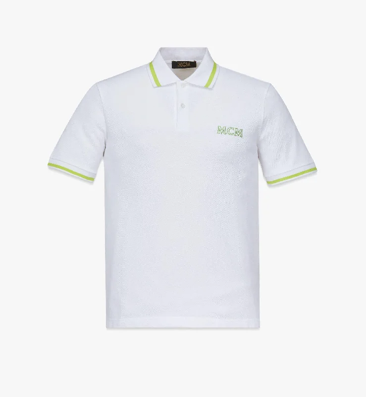 Men's Shirts with Mandarin CollarsLogo Polo Shirt in Organic Cotton