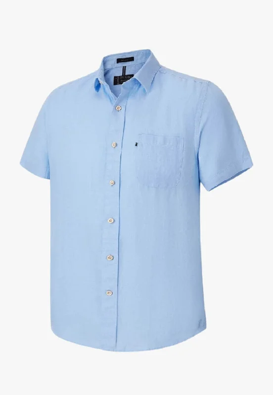 Men's Wrinkle-Free Shirts for Easy CarePilbara Mens Linen Short Sleeve Shirt