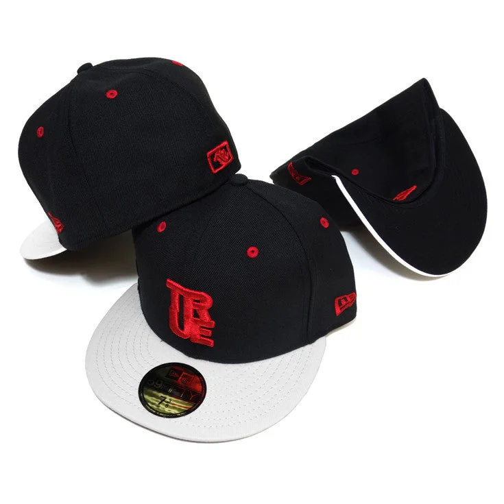 Summer Straw HatsTrue Logo New Era Fitted Cap AJ Red