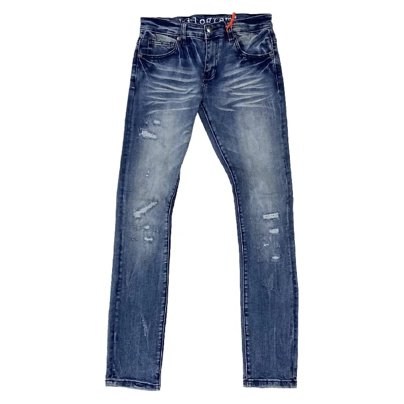 Everyday Men's JeansMen's Distress Jeans In Med Blue