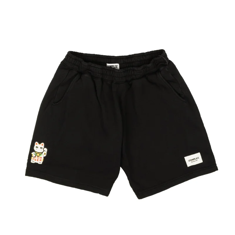 Weather-Adaptive Men's Outdoor and Adventure Shortsx Nigo 20 YR Black Cotton Sweat Shorts