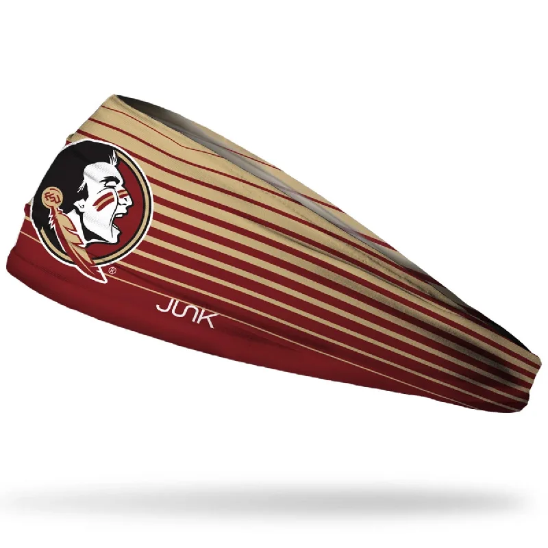 Adjustable Sun HatsJunk Seminole Logo Gradient Stripe Headband - Garnet/Gold