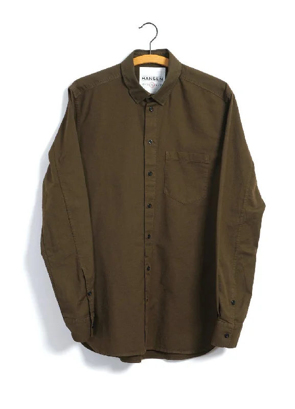 Men's Custom-Fit Shirts for a Personalized LookHAAKON | Hidden Button Down Shirt | Plant