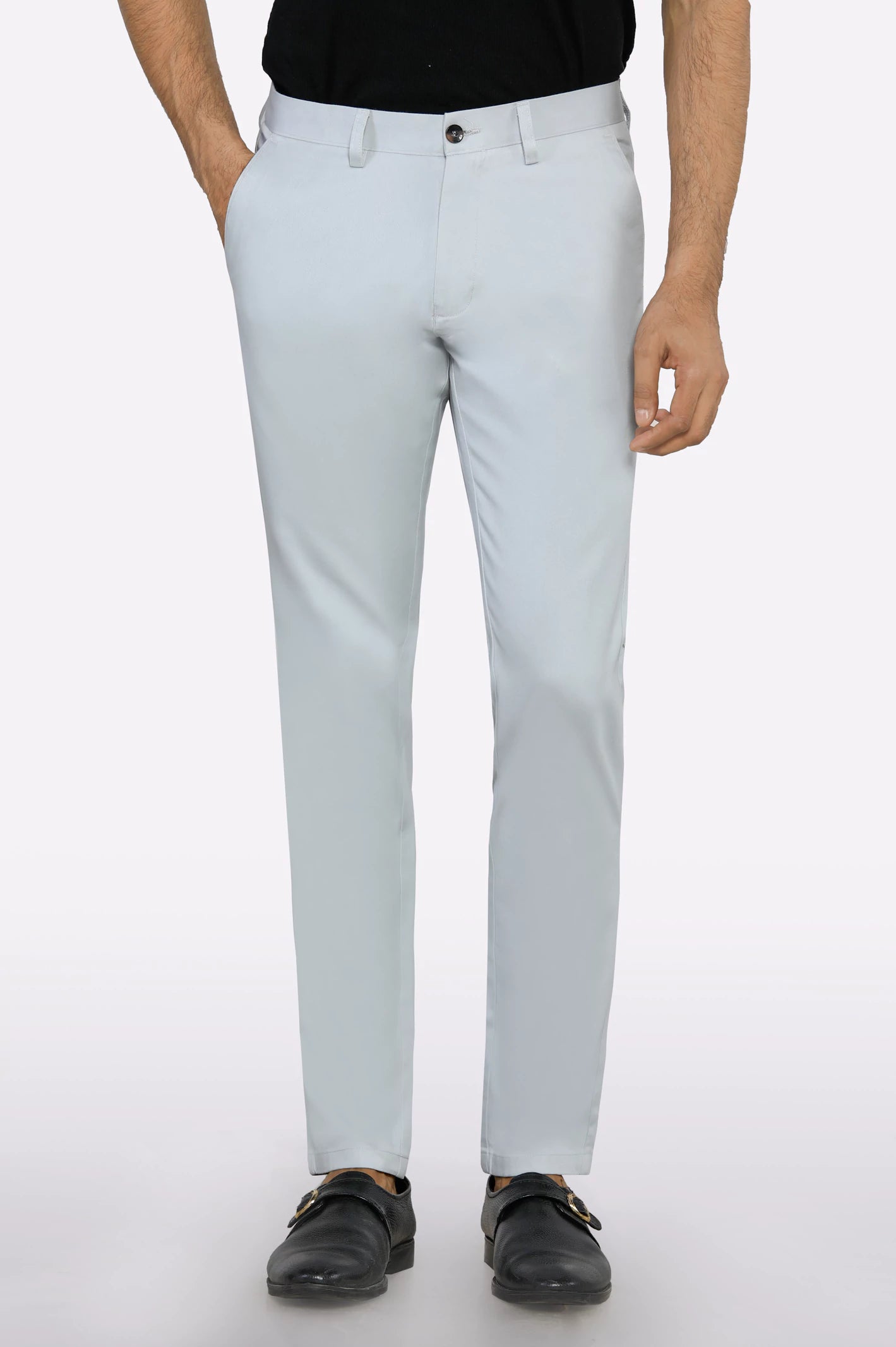 Sustainable Men's JeansLight Blue Smart Fit Cotton Chino