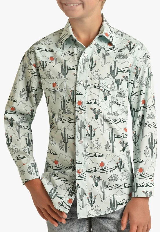 Men's Layering Shirts for Seasonal TransitionsRock and Roll Boys Dale Brisby Snap Long Sleeve Shirt