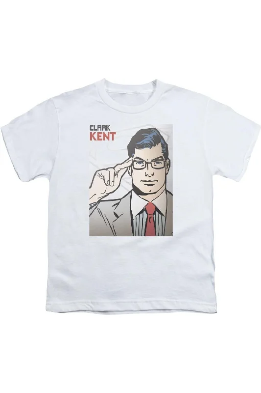 Men's Shirts with Lace-Up HemlinesSuperman(Dc) Clark Kent Cover Short Sleeve Youth Tee / T-Shirt