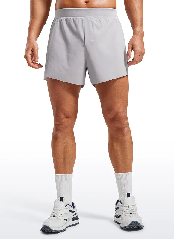 High-Performance Men's Athletic Shorts2 in 1 Side Split Dolphin Shorts 4'' with Pockets