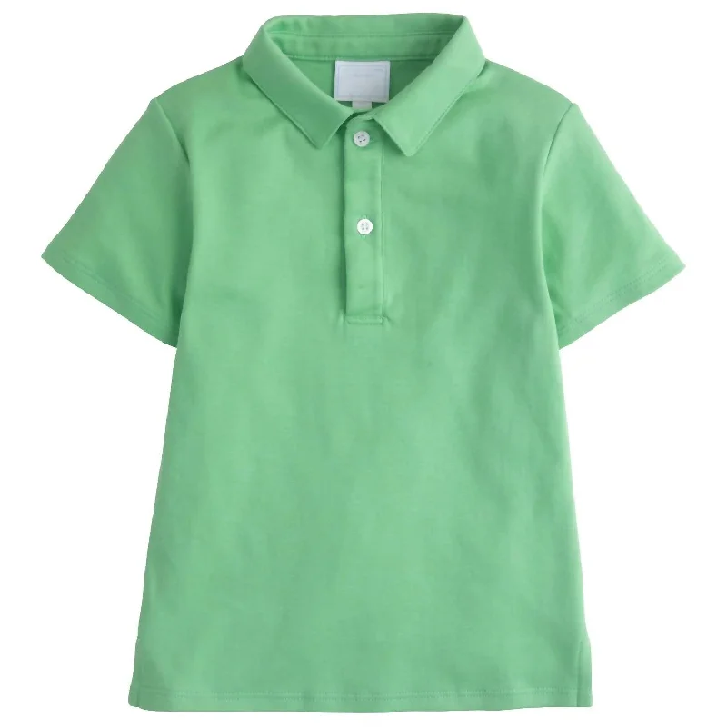 Men's Shirts with French CuffsBoy's Short Sleeve Polo Shirt In Green
