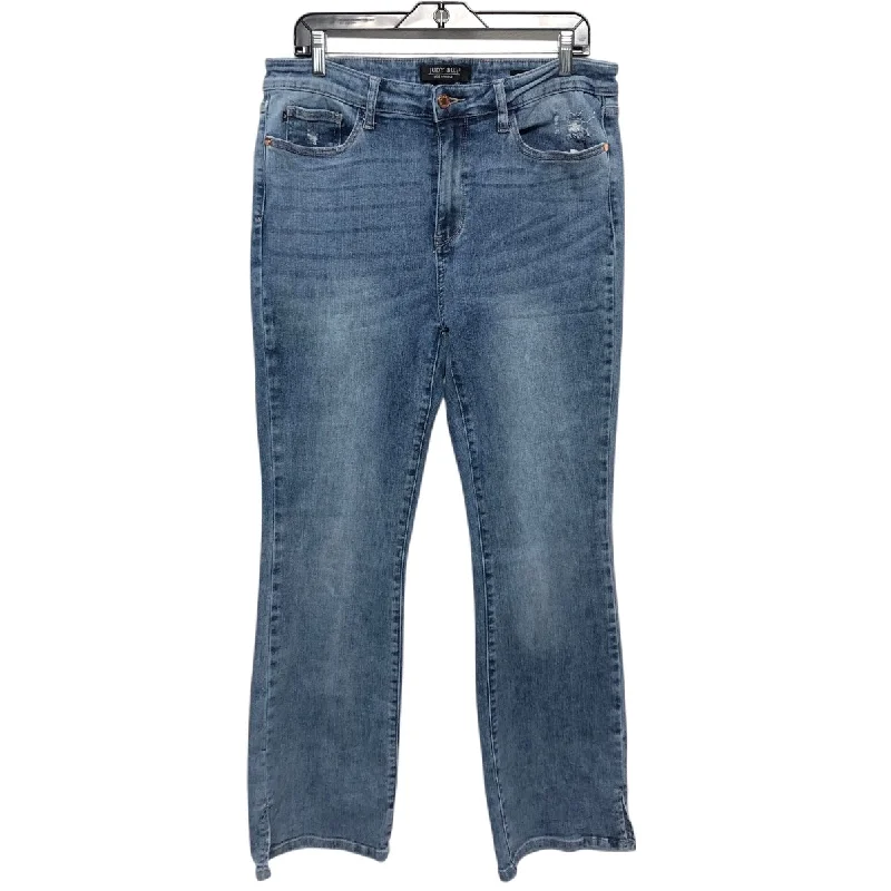 Stylish Men's JeansJeans Boyfriend By Judy Blue In Blue Denim, Size:14