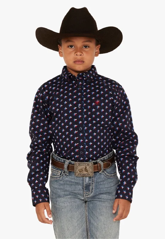Men's Patterned Dress Casual Shirts for Smart-Casual EventsAriat Boys Nosson Classic Fit Long Sleeve Shirt