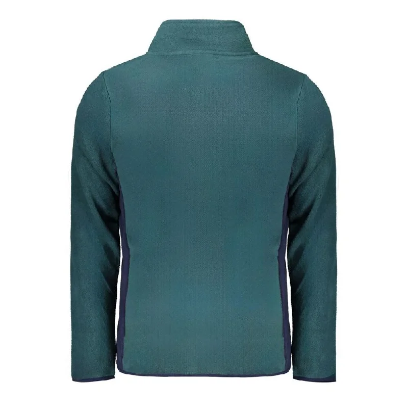 Men's Sweaters with Ribbed WaistbandsNorway 1963 Green Polyester Men Men's Sweater
