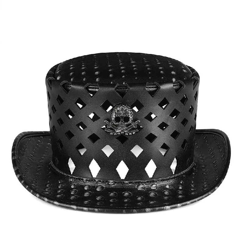 Stylish Baseball Hats for MenMen's Gothic Cutout Skull Hat