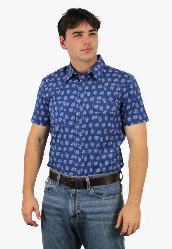 Men's Luxury Shirts for High-End FashionRock and Roll Mens Floral Snap Short sleeve Shirt