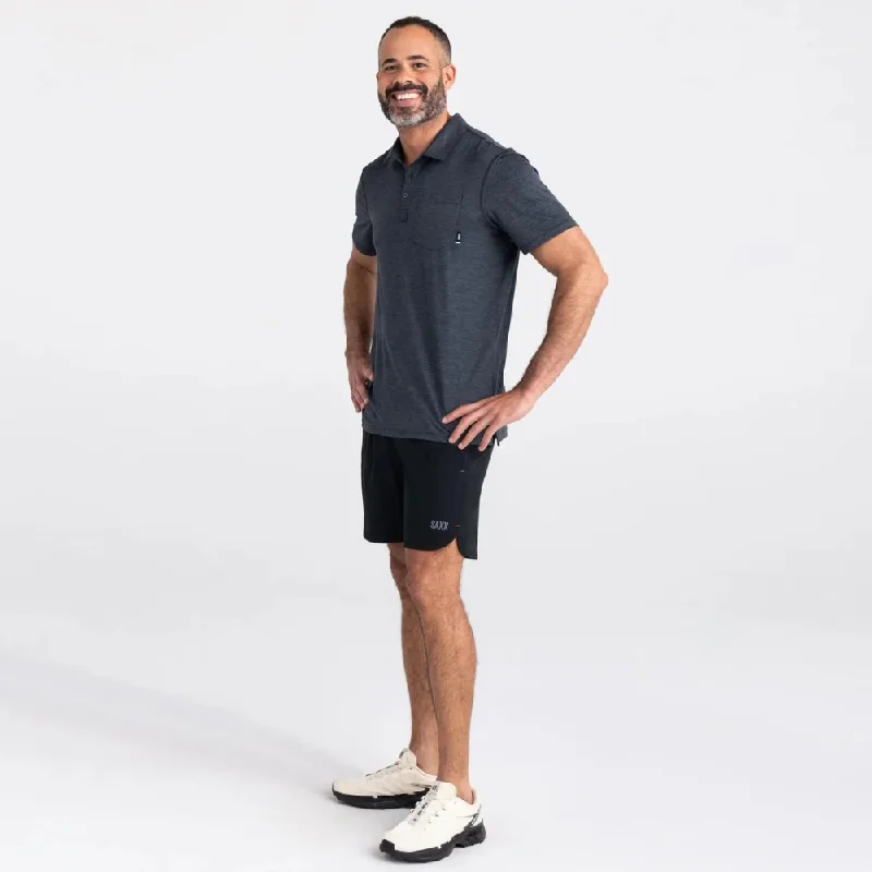 Men's Shirts with Hook-and-Loop ClosuresSAXX DropTemp All Day Cooling Short Sleeve Polo Shirt - SXSP45 WBH