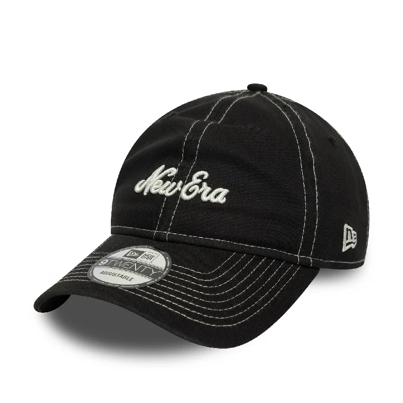 Kids' Sun HatsNew Era Contrast Stitch Black 9TWENTY Adjustable Cap