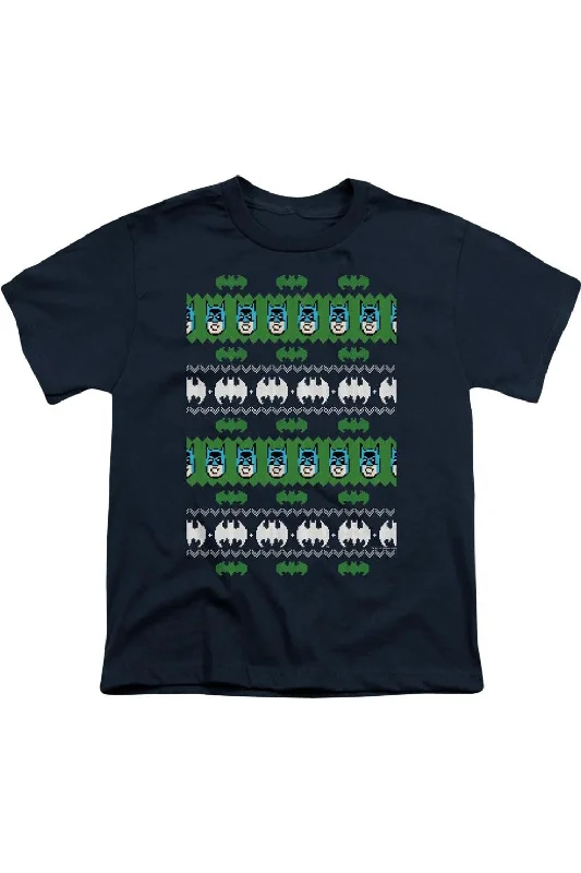 Men's Shirts with Zippered PocketsBatman Christmas Sweater Short Sleeve Youth Tee / T-Shirt