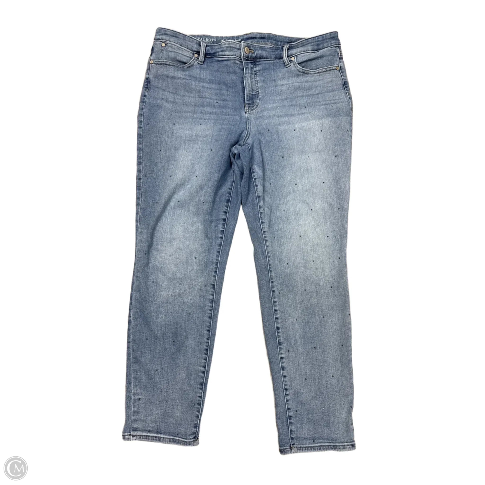High-Waisted Bootcut Men's JeansJeans Straight By Talbots In Blue Denim, Size: 16