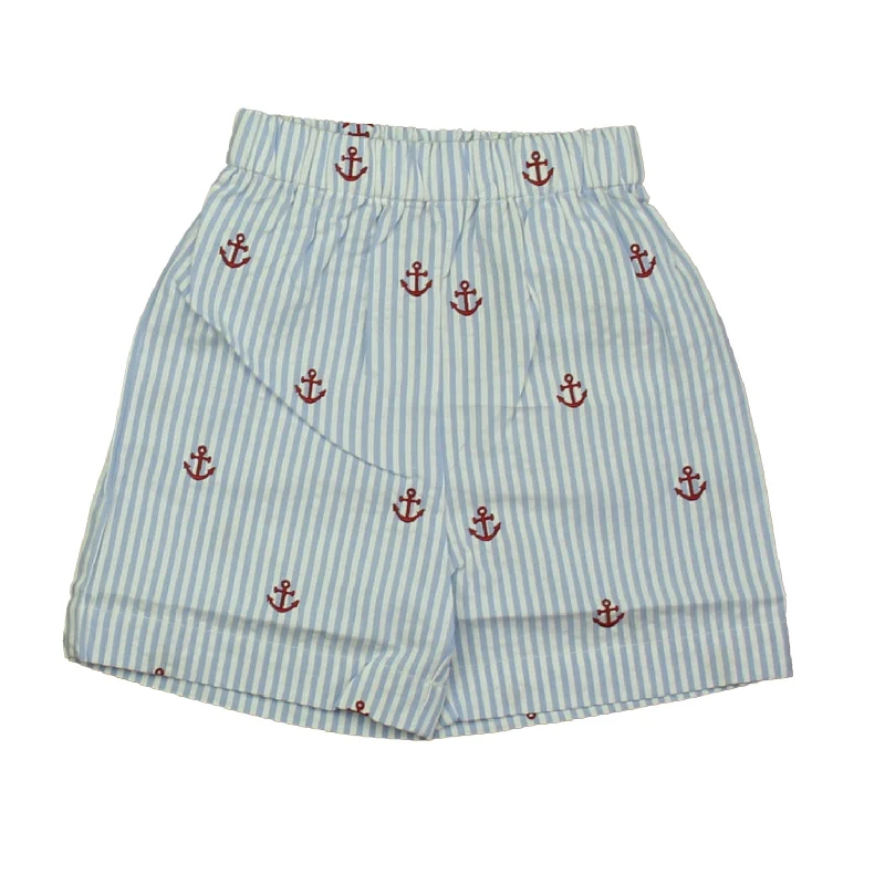 Stylish and Functional Men's Pattern ShortsClassic Prep Boys Red Anchors on Blue Seersucker Shorts Size: 12-24 Months