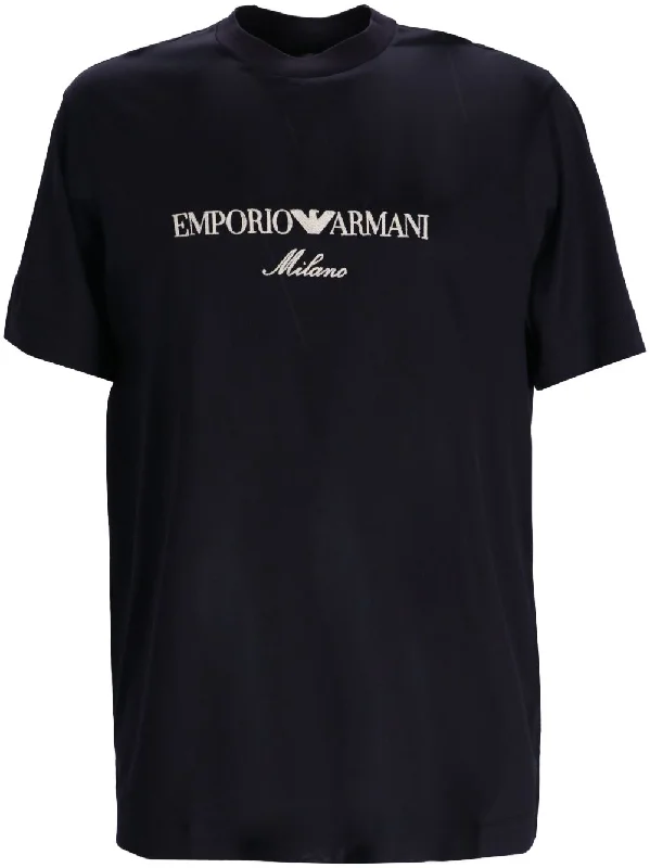 Men's Shirts with Graphic SleevesEmporio Armani Men's T-Shirts And Polos blue