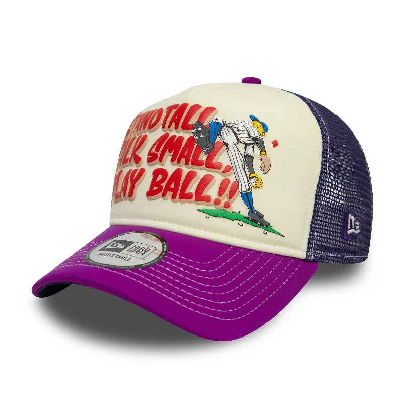 Black Cowboy HatsNew Era Graphic Purple 9FORTY A-Frame Trucker Adjustable Cap
