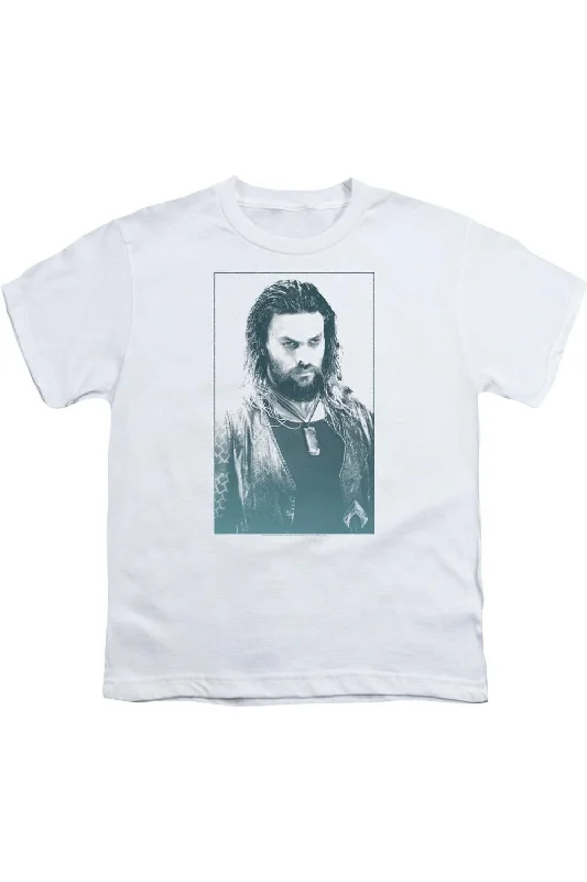 Men's Shirts with High NecksAquaman Movie Salt Of The Sea Short Sleeve Youth Tee / T-Shirt
