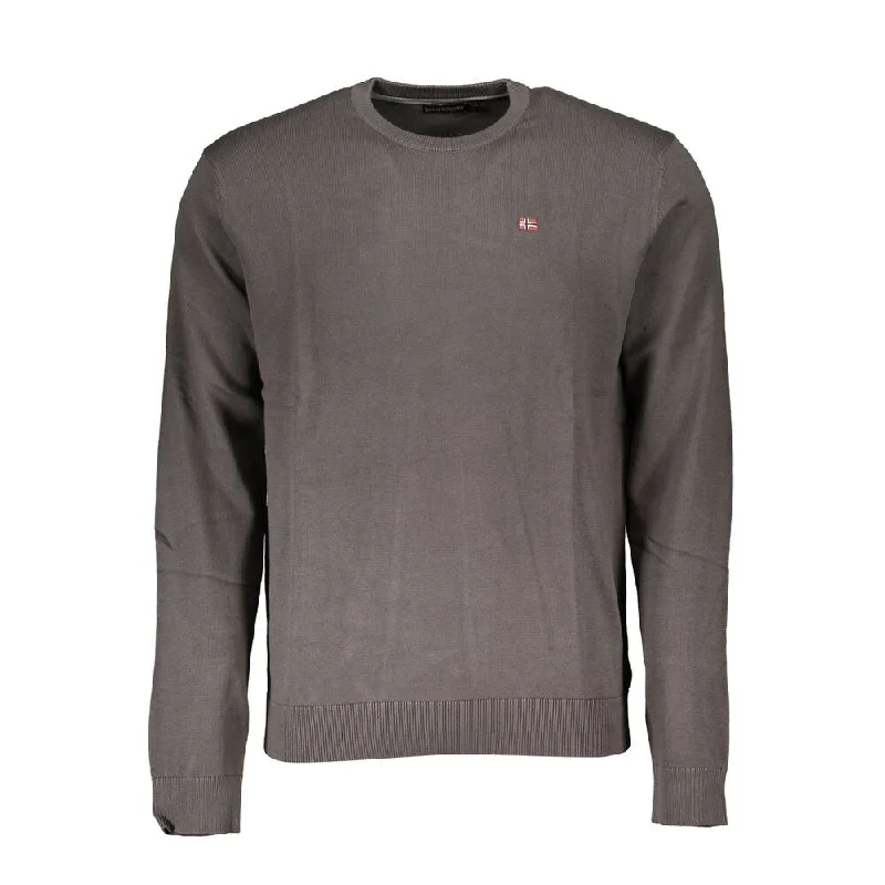 Men's Sweaters with Mock-Neck DesignsNapapijri Gray Cotton Men Men's Sweater