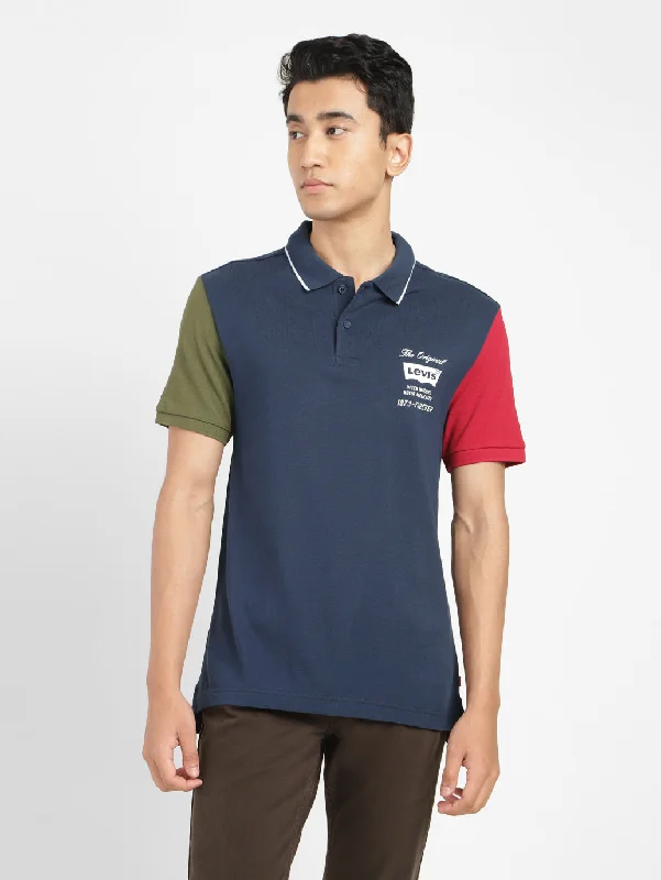 Men's Shirts with Spread CollarsMen's Colorblock Polo T-shirt