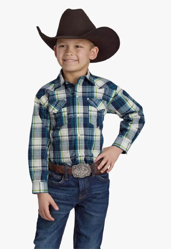Men's Skinny-Fit Shirts for a Trendy LookRoper Boys West Made Collection Plaid Long Sleeve Shirt