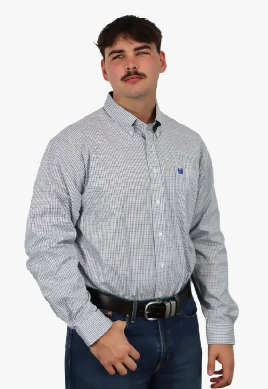 Men's Pocket T-Shirts for Added FunctionalityCinch Mens Plaid Long Sleeve Shirt