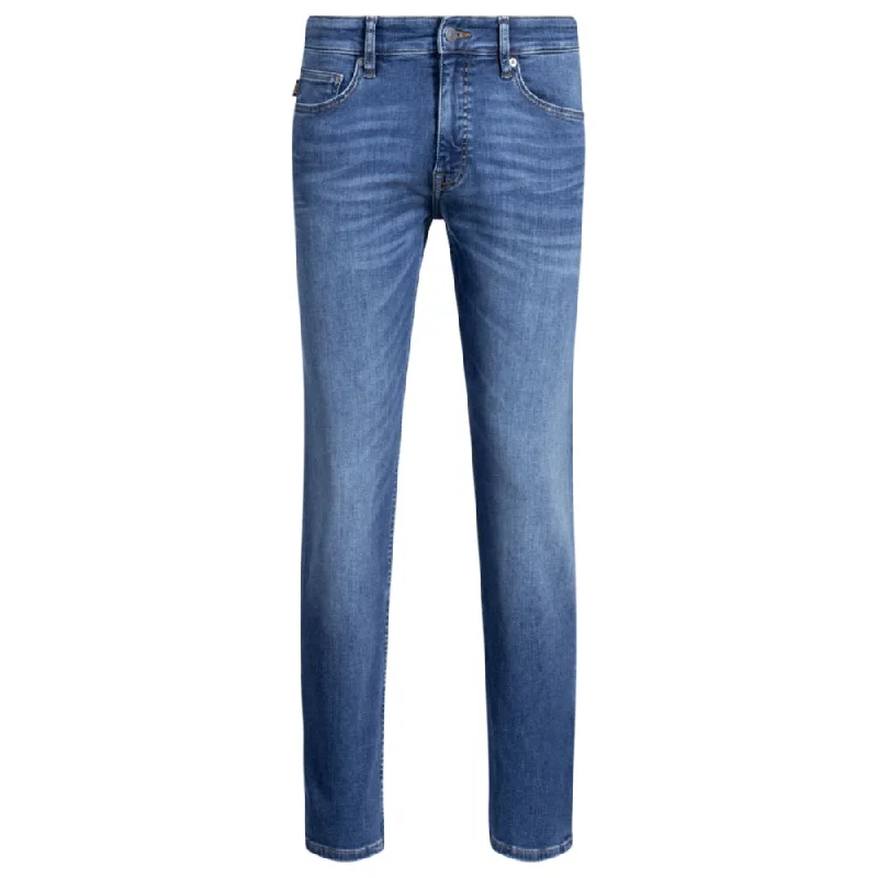 Zip-Fly Men's JeansDelaware slim-fit jeans in blue soft-motion denim