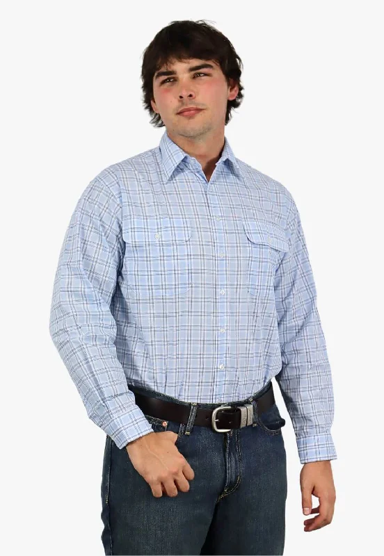 Men's Color-Blocking Shirts for a Statement LookBisley Mens Long Sleeve Shirt