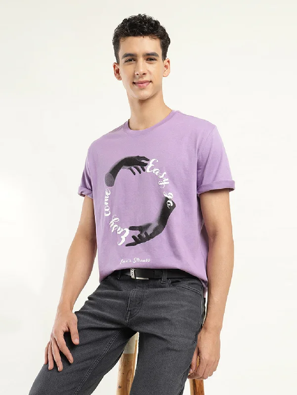 Striped Men's TopsMen's Graphic Print Crew Neck T-shirt