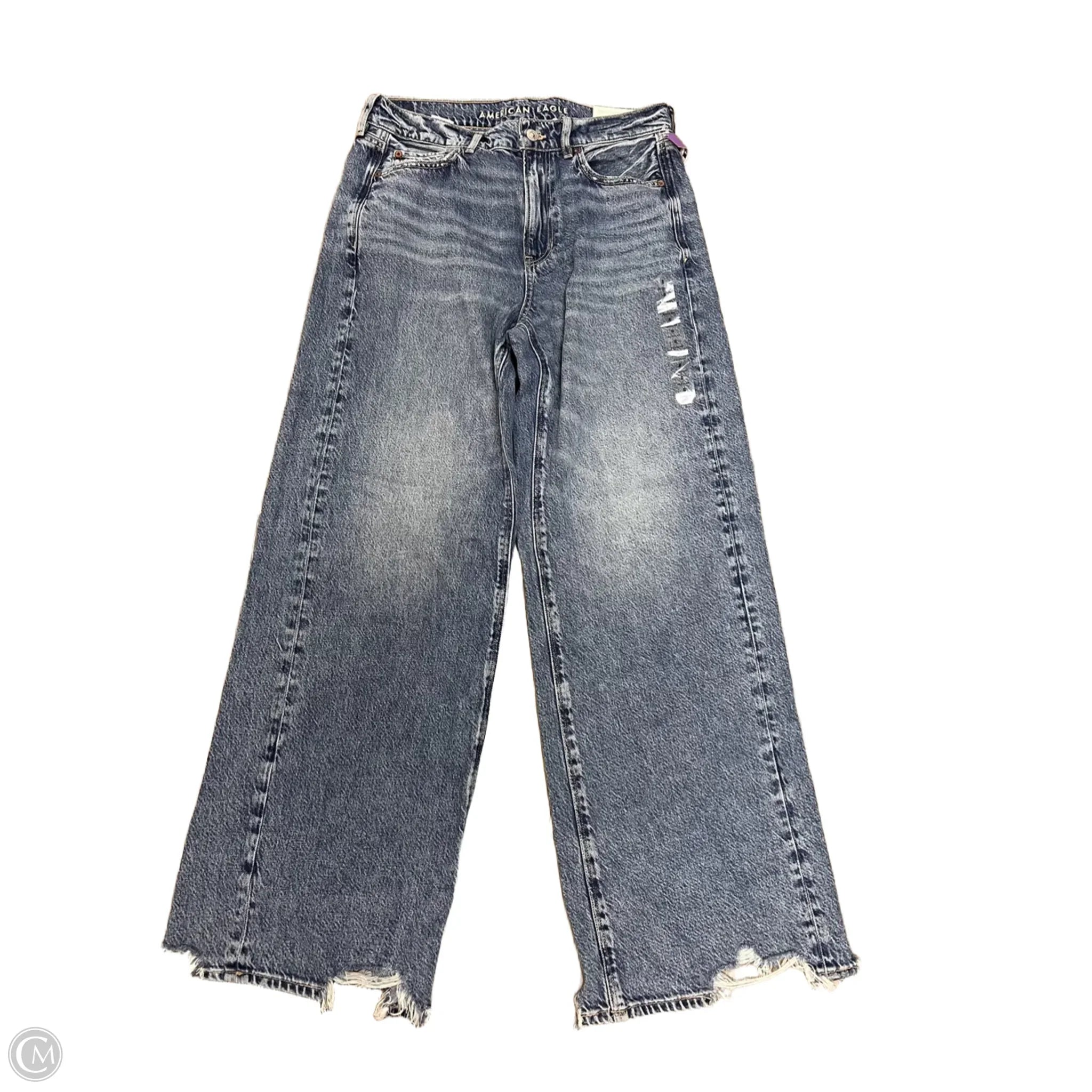 Men's Jeans for Office WearJeans Wide Leg By American Eagle In Blue Denim, Size: 8