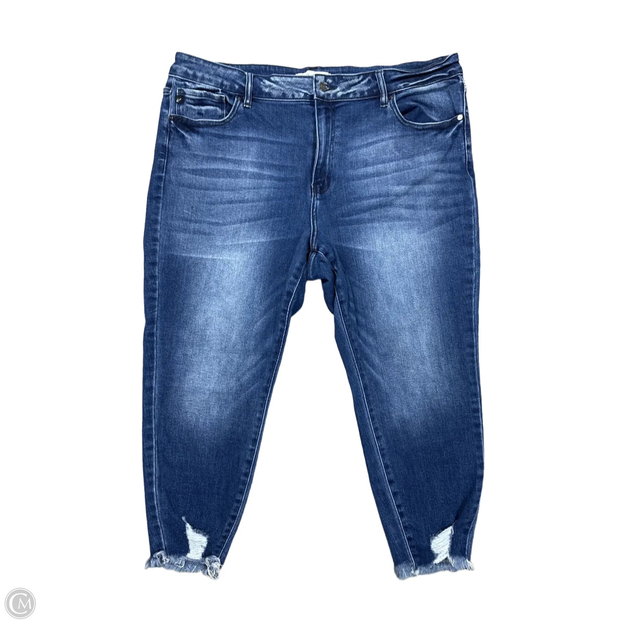 Oversized Men's JeansJeans Skinny By Kancan In Blue Denim, Size: 22