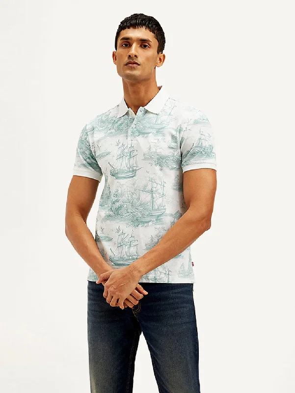 Men's Shirts with Barrel CuffsMen's Conversational Slim Fit Polo T-shirt