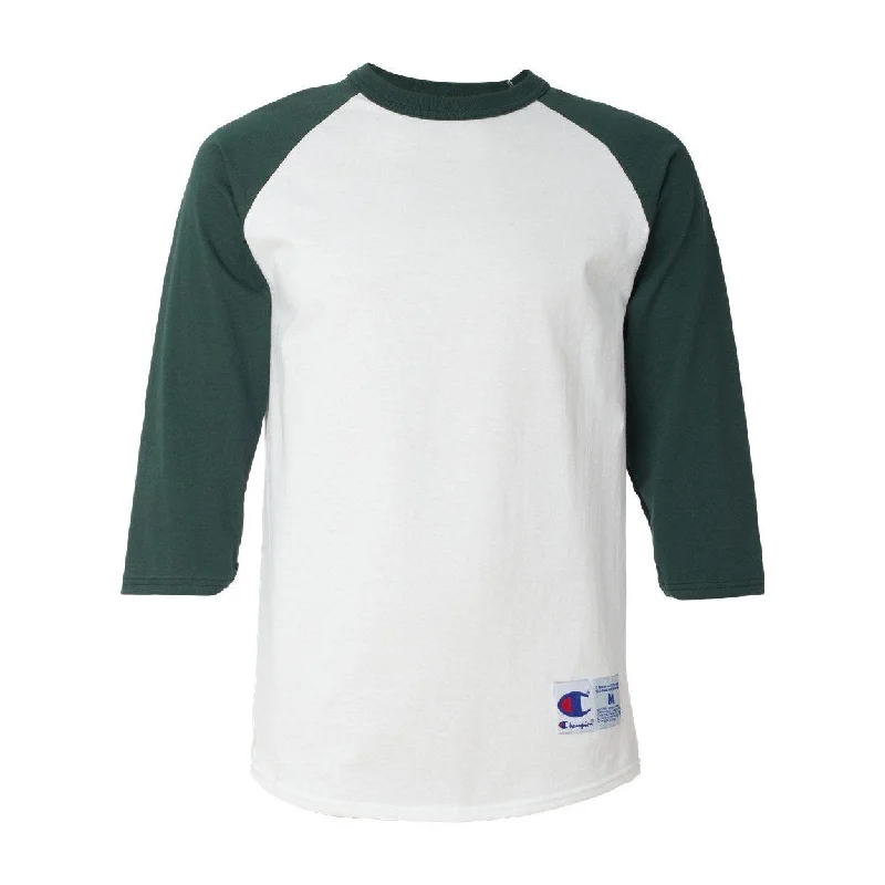 Men's Shirts with Graphic PrintsChampion Three-Quarter Raglan Sleeve Baseball T-Shirt
