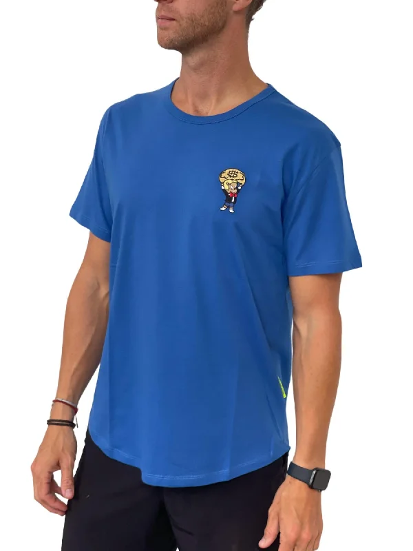 Men's Shirts with Embellished HemlinesMonopoly Cotton T-Shirt In Royal Blue