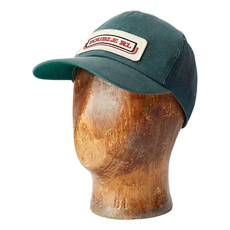 High-Quality BeaniesLogo-Patch Twill Trucker Cap Gas Station Green