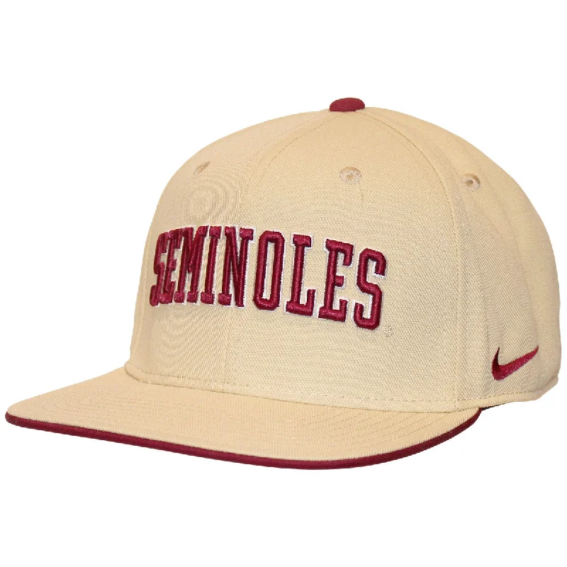 Colorful Straw HatsNike Seminoles Pro Square Flat Bill Adjustable Cap - Vegas Gold